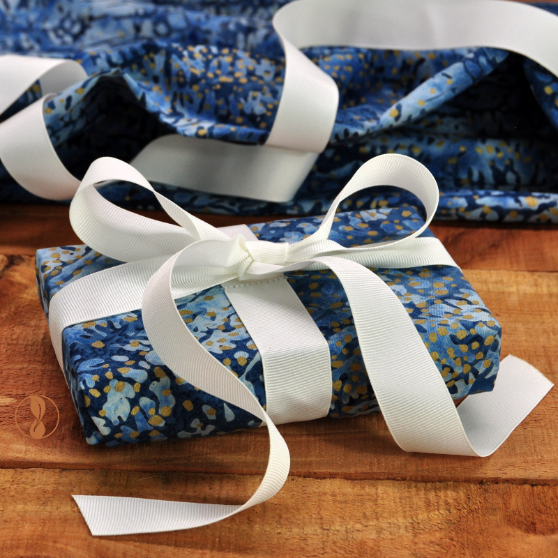 Winter Twilight Fabric Gift Wrapping